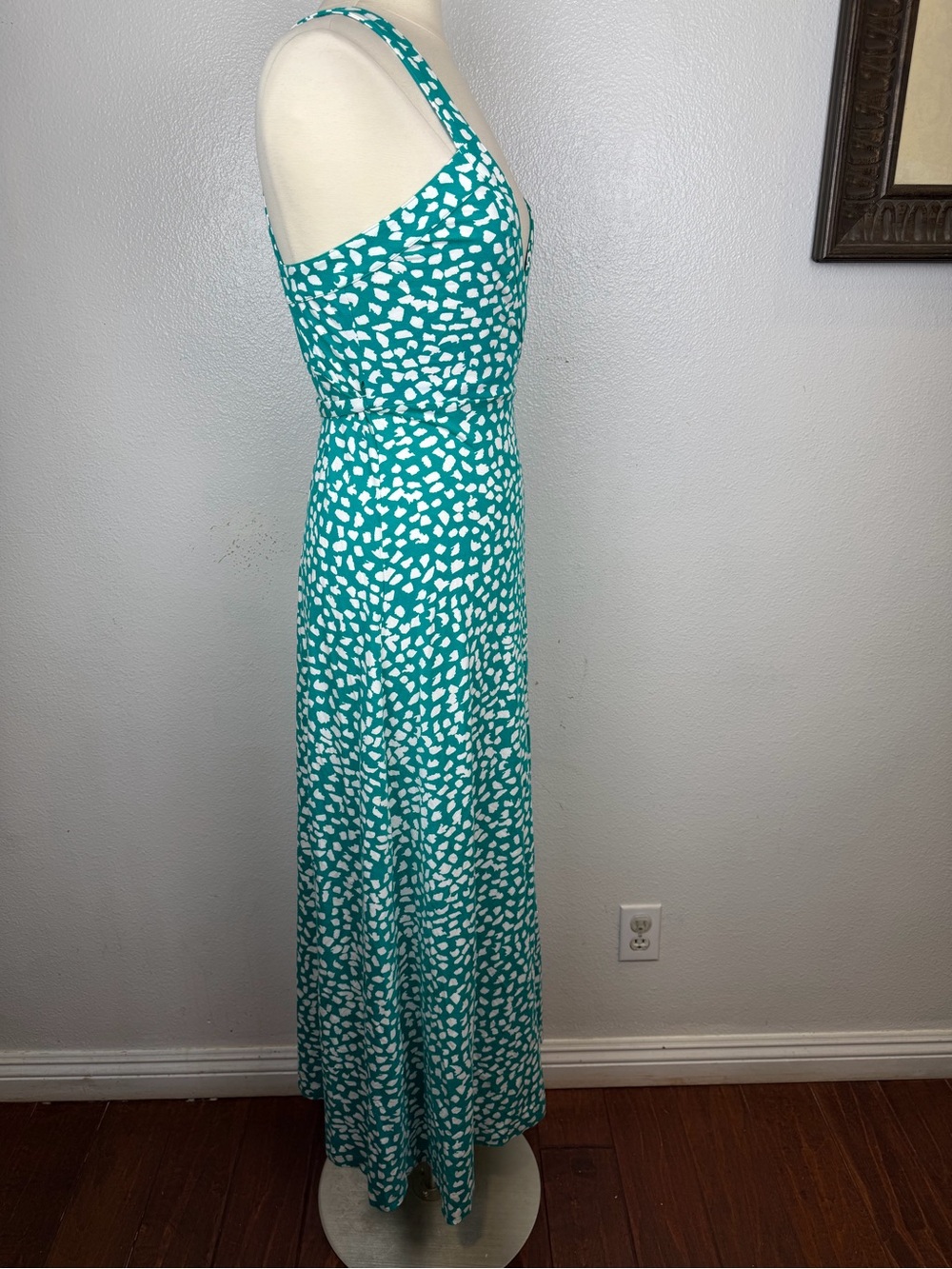 Diane Von Furstenberg DVF Samson Leopard Leaves Parakeet Print Wrap Dress Size 2 - Picture 3 of 11